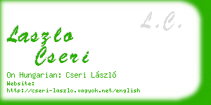 laszlo cseri business card